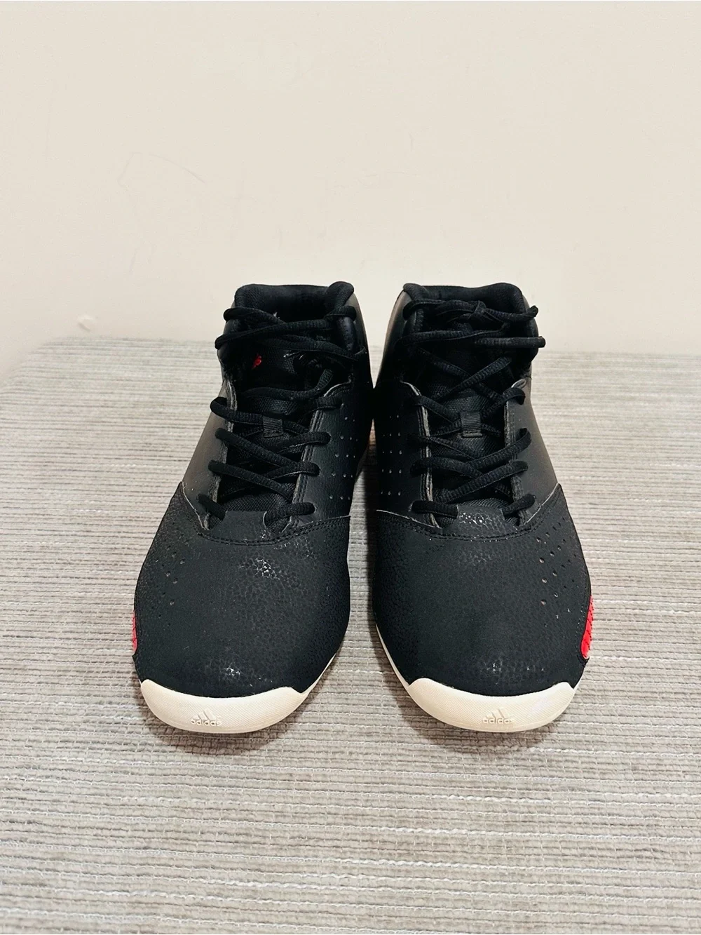 Adidas Next Level Speed V Men's Basketball Shoes Black Red Mid Top Sz 10,5